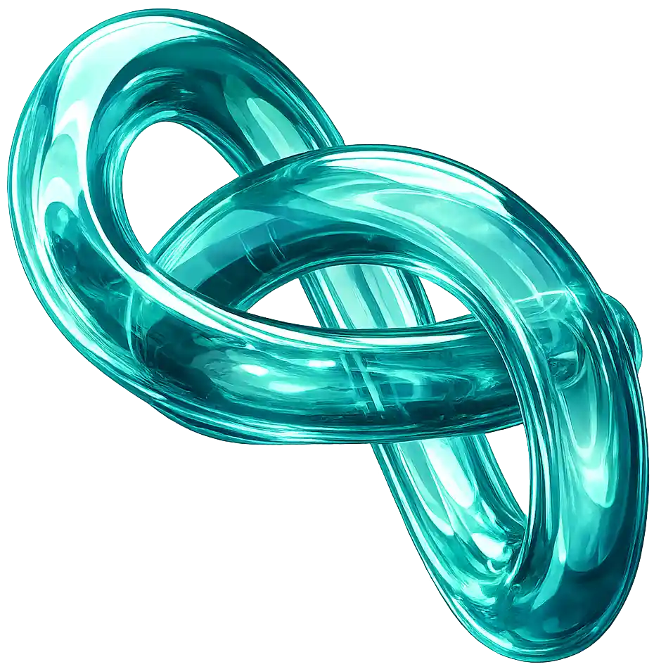 3D teal knot