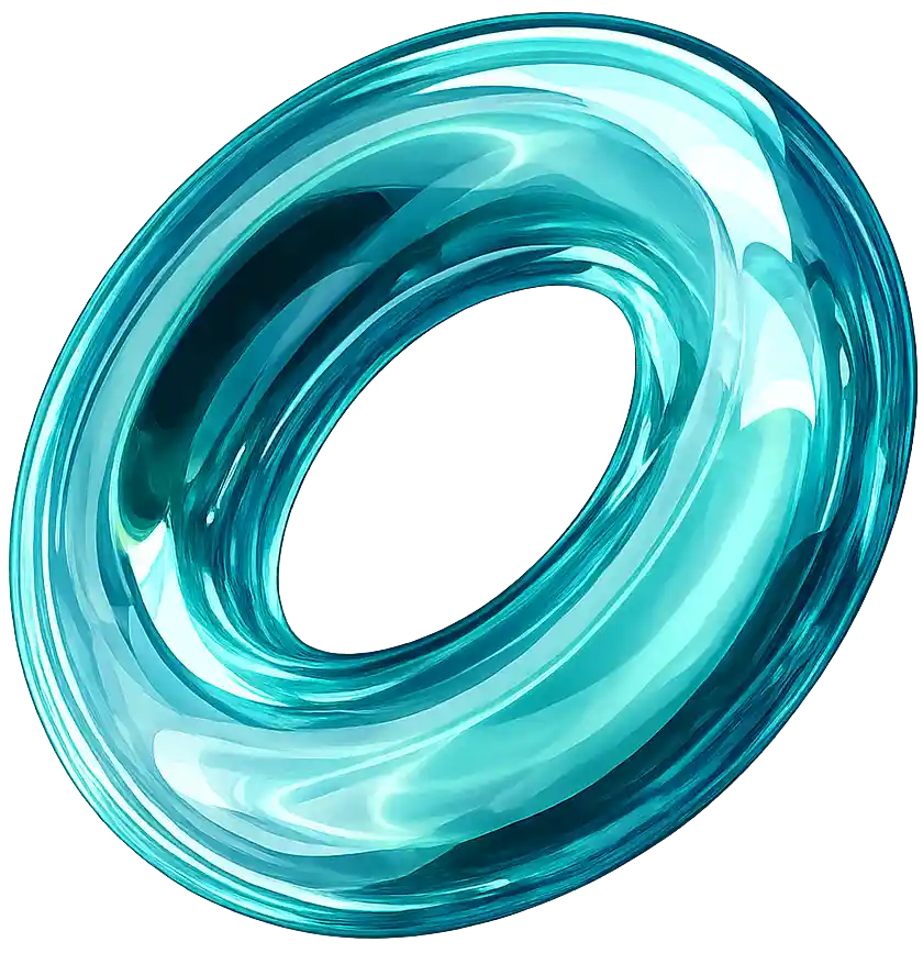 3D teal torus